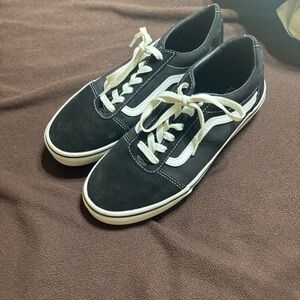 Vans Kids Black and White Sneakers